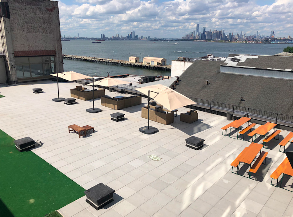 Socceroof atop The Whale in Brooklyn's Sunset Park features spectacular views of the Manhattan skyline. MADISON REALTY CAPITAL
